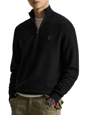 ΑΝΔΡΙΚΟ ΠΟΥΛΟΒΕΡ HALF-ZIP | Μαύρο  XXL
