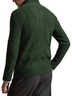 ΑΝΔΡΙΚΟ ΜΑΛΛΙΝΟ ΠΟΥΛΟΒΕΡ HALF-ZIP | Πράσινο  XL