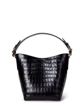 ΓΥΝΑΙΚΕΙΑ ΔΕΡΜΑΤΙΝΗ ΤΣΑΝΤΑ ΩΜΟΥ BUCKET | Μαύρο