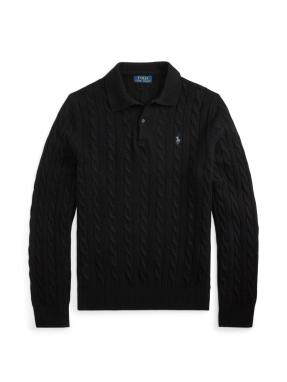 ΑΝΔΡΙΚΟ ΜΑΛΛΙΝΟ POLO ΠΟΥΛΟΒΕΡ | Μαύρο XXL