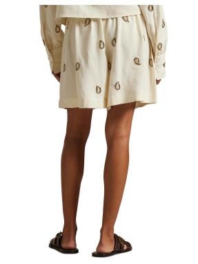 ΓΥΝΑΙΚΕΙΟ SHORTS ΜΕ ΚΕΝΤΗΜΑΤΑ | Εκρού S