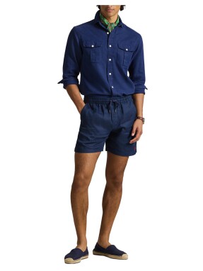 ΑΝΔΡΙΚΟ ΛΙΝΟ SHORTS | Μπλε Σκούρο L