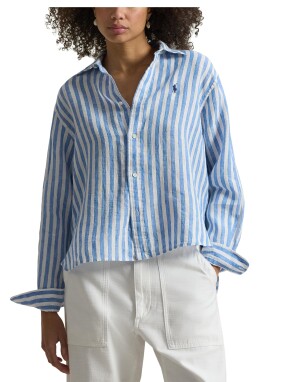 ΓΥΝΑΙΚΕΙΟ ΛΙΝΟ ΠΟΥΚΑΜΙΣΟ | Μπλε L