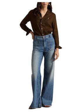 ΓΥΝΑΙΚΕΙΟ ΛΙΝΟ ΠΟΥΚΑΜΙΣΟ | Καφέ Σκούρο M