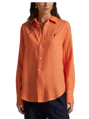 ΓΥΝΑΙΚΕΙΟ ΛΙΝΟ ΠΟΥΚΑΜΙΣΟ | Πορτοκαλί XS