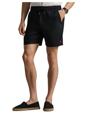 ΑΝΔΡΙΚΟ ΛΙΝΟ SHORTS | Μαύρο L