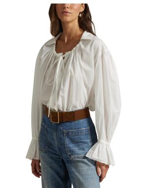 ΓΥΝΑΙΚΕΙΑ ΜΑΚΡΥΜΑΝΙΚΗ ΜΠΛΟΥΖΑ | Λευκό XS