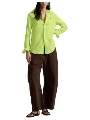 ΓΥΝΑΙΚΕΙΟ ΛΙΝΟ ΠΟΥΚΑΜΙΣΟ | Πράσινο XS