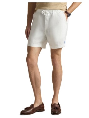 ΑΝΔΡΙΚΟ ΛΙΝΟ SHORTS | Λευκό L