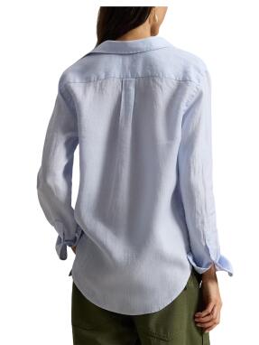 ΓΥΝΑΙΚΕΙΟ ΛΙΝΟ ΠΟΥΚΑΜΙΣΟ | Γαλάζιο XL