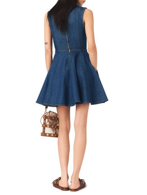 ΜΙΝΙ DENIM ΦΟΡΕΜΑ | Μπλε Σκούρο FR 36