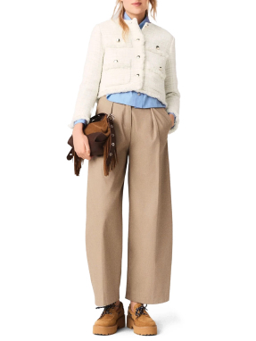 ΓΥΝΑΙΚΕΙΟ CROP ΣΑΚΑΚΙ | Εκρού FR 40