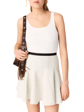 ΜΙΝΙ TWEED  ΦΟΡΕΜΑ  2-ΣΕ-1 | Εκρού FR 36