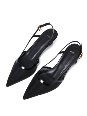 ΓΥΝΑΙΚΕΙΕΣ ΔΕΡΜΑΤΙΝΕΣ ΓΟΒΕΣ SLINGBACK | Μαύρο 2517  39