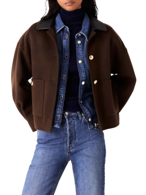 ΓΥΝΑΙΚΕΙΟ JACKET | Καφέ Σκούρο  FR 38