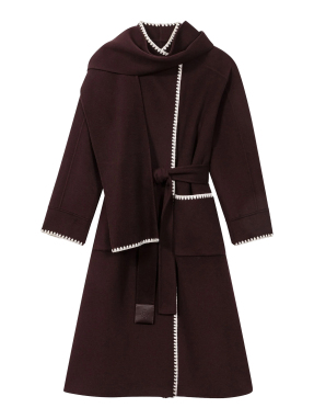 ΓΥΝΑΙΚΕΙΟ ΠΑΛΤΟ DOUBLE-FACE | Καφέ Σκούρο FR 40