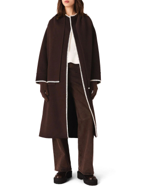 ΓΥΝΑΙΚΕΙΟ ΠΑΛΤΟ DOUBLE-FACE | Καφέ Σκούρο FR 40