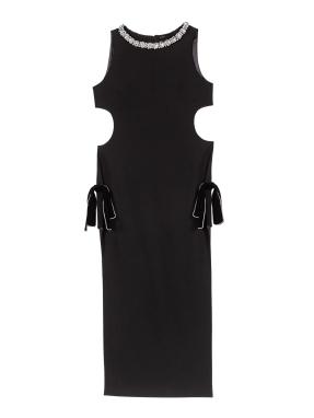 ΜΑΞΙ ΦΟΡΕΜΑ ΜΕ CUT-OUTS | Μαύρο FR 38