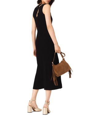 ΜΙΝΤΙ ΠΛΕΚΤΟ ΦΟΡΕΜΑ ΜΕ CUT-OUTS | Μαύρο FR 42