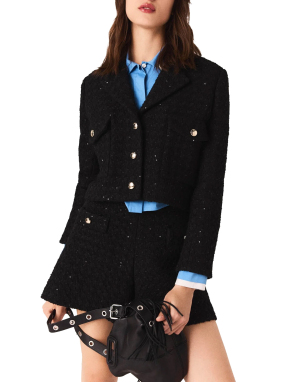 ΓΥΝΑΙΚΕΙΟ TWEED JACKET | Μαύρο FR 38