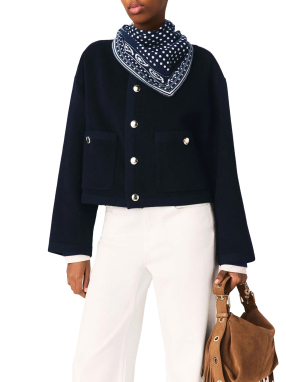 ΓΥΝΑΙΚΕΙΟ JACKET DOUBLE FACE | Μπλε Σκούρο FR 38