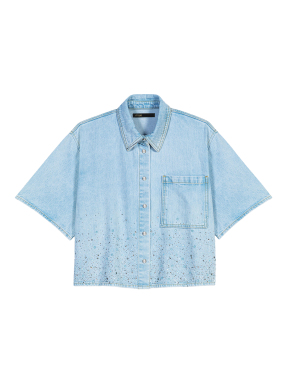 ΓΥΝΑΙΚΕΙΟ DENIM ΠΟΥΚΑΜΙΣΟ | Γαλάζιο M