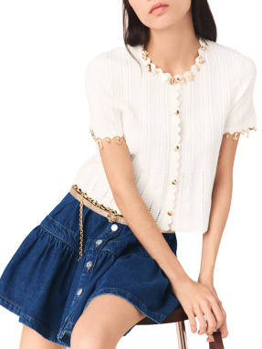 ΓΥΝΑΙΚΕΙΑ ΠΛΕΚΤΗ ΖΑΚΕΤΑ | Λευκό M