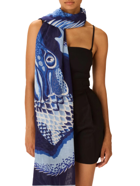 ΦΟΥΛΑΡΙ CROCO | Μπλε ONE SIZE