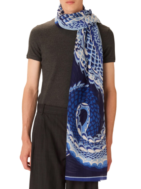 ΦΟΥΛΑΡΙ CROCO | Μπλε ONE SIZE