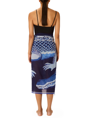 ΦΟΥΛΑΡΙ CROCO | Μπλε ONE SIZE