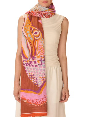 ΦΟΥΛΑΡΙ CROCO | Καφέ ONE SIZE