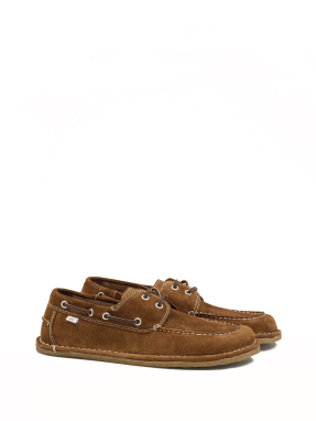 ΑΝΔΡΙΚΑ ΔΕΡΜΑΤΙΝΑ BOAT SHOES | Καφέ 43