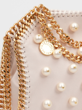 ΓΥΝΑΙΚΕΙΑ ΤΣΑΝΤΑ ΧΕΙΡΟΣ FALABELLA TINY BAG | Λευκό