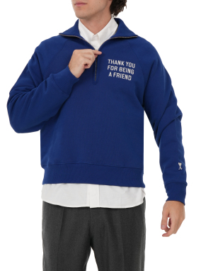 ΑΝΔΡΙΚΟ ΦΟΥΤΕΡ HALF-ZIP | Μπλε 490 L