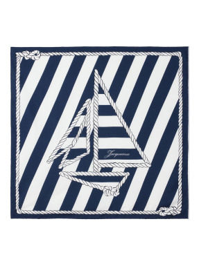 ΑΝΔΡΙΚΟ ΦΟΥΛΑΡΙ LE FOULARD BATEAU CORDE | Λευκό-Μπλε ONE SIZE