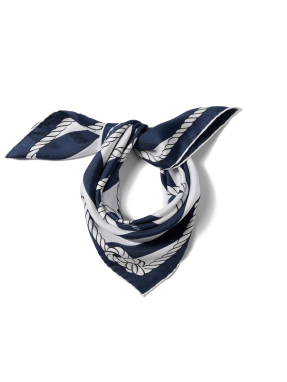 ΑΝΔΡΙΚΟ ΦΟΥΛΑΡΙ LE FOULARD BATEAU CORDE | Λευκό-Μπλε ONE SIZE