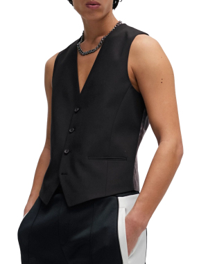 ΑΝΔΡΙΚΟ ΓΙΛΕΚΟ ΜΕ ΤΥΠΩΜΑ | Μαύρο EU 52