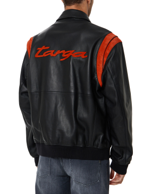 ΑΝΔΡΙΚΟ ΔΕΡΜΑΤΙΝΟ JACKET PORSCHE x BOSS | Μαύρο EU 52