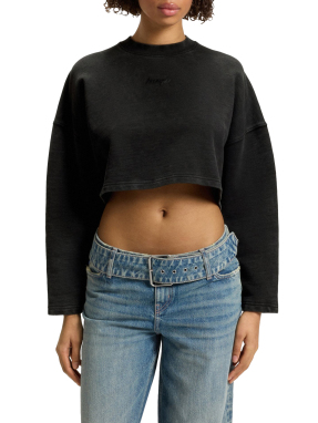 ΓΥΝΑΙΚΕΙΟ CROP ΦΟΥΤΕΡ | Μαύρο XS