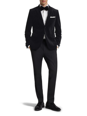 ΑΝΔΡΙΚΟ VELVET ΣΑΚΑΚΙ | Μαύρο EU 54