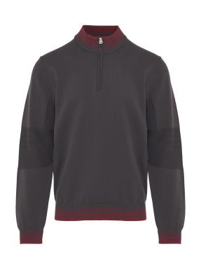 ΑΝΔΡΙΚΟ ΠΛΕΚΤΟ ΠΟΥΛΟΒΕΡ HALF-ZIP | Γκρι Σκούρο L
