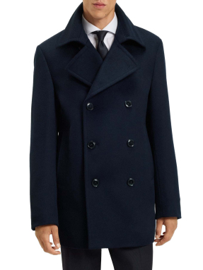 ΑΝΔΡΙΚΟ ΜΑΛΛΙΝΟ ΠΑΛΤΟ | Μπλε Σκούρο EU 50