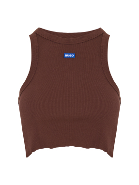 ΓΥΝΑΙΚΕΙΟ CROP TANK ΤΟΠ | Καφέ XS