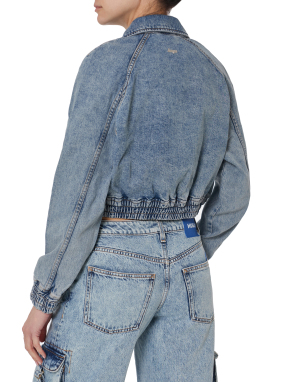 ΓΥΝΑΙΚΕΙΟ CROP DENIM JACKET | Μπλε S