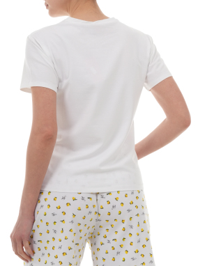 ΓΥΝΑΙΚΕΙΟ T-SHIRT ΠΙΤΖΑΜΑ | Λευκό XL