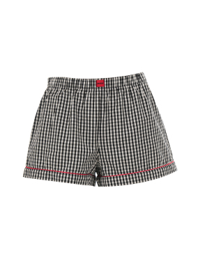 ΓΥΝΑΙΚΕΙΟ SHORTS ΠΙΤΖΑΜΑ | Ασπρόμαυρο M