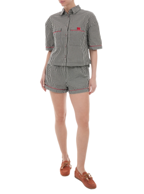 ΓΥΝΑΙΚΕΙΟ SHORTS ΠΙΤΖΑΜΑ | Ασπρόμαυρο M