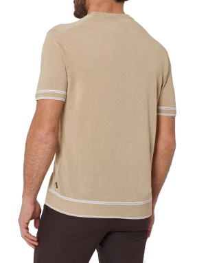 ΑΝΔΡΙΚΟ ΠΛΕΚΤΟ T-SHIRT | Μπεζ XL