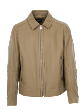 ΑΝΔΡΙΚΟ ΔΕΡΜΑΤΙΝΟ JACKET | Καφέ Ανοιχτό EU 52