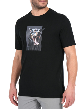 ΑΝΔΡΙΚΟ T-SHIRT | Μαύρο-Γκρι L